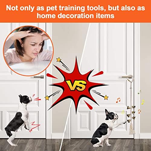 Sinos de porta para treinamento de cães: 2 pacote de campainha para treinamento potty comprimento de cachorro de comprimento ajustável