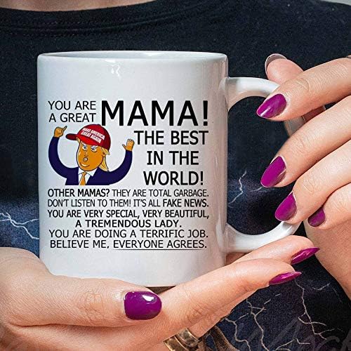Presente de caneca de café para mamãe - você é uma ótima mamãe a melhor do mundo Trump Coffee Canecas - novidade Cerâmica Caneca de café Cuple