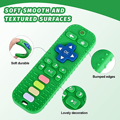 Fu Store 1 Pacote brinquedos de dentição de silicone pretos para crianças pequenas de controle remoto de dentes de forma