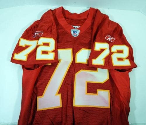 2003 Kansas City Chiefs Darnell Alford #72 Jogo emitido Red Jersey 50 DP23365 - Jerseys de Jerseys usados ​​na NFL não assinada