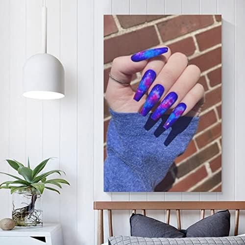 Cartazes Poster de design de salão de beleza com unhas de unhas Underlay Beauty Salon Poster Arte de parede para sala de estar