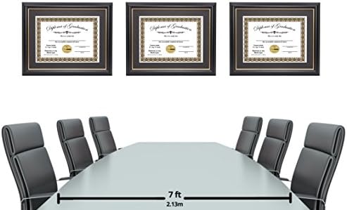 Creativepf [11x14bk.gd] quadro preto com borda dourada, o Matting preto detém 8,5 por diploma de 11 polegadas com cavalete e cabides