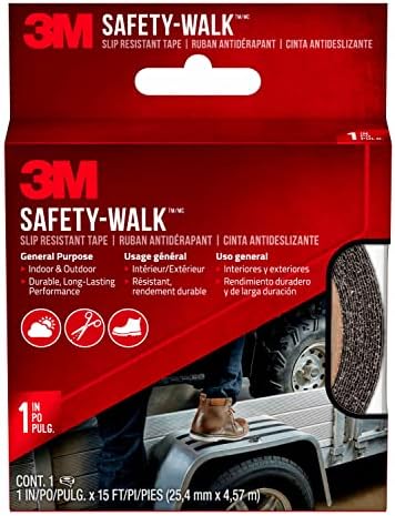 3m 7634na Security-Walk Black Indoor/Outdoor Pndea, 1 polegada