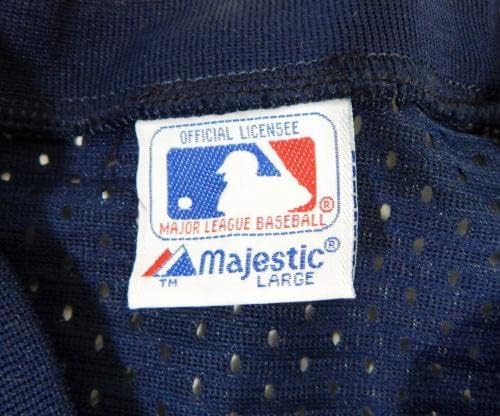 1983-90 California Angels Blank Game emitido Blue Jersey Batting Practice L 687 - Jogo usou camisas MLB