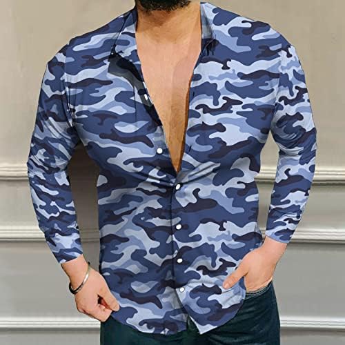 Camisas masculinas de manga comprida verão 2023 botão para baixo y2k tops de moda casual de tamanho grande colarinho