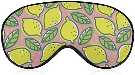 Lemon Sleep Mask Eye Máscaras de dormir de olhos vendados com tira de blecaut de cinta elástica ajustável para soneca para
