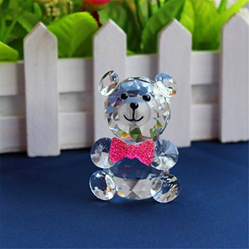 Animais Cristal de vidro Urso de estatuetas em miniatura feng shui miniaturas ornamentos de natal natividade estatuetas