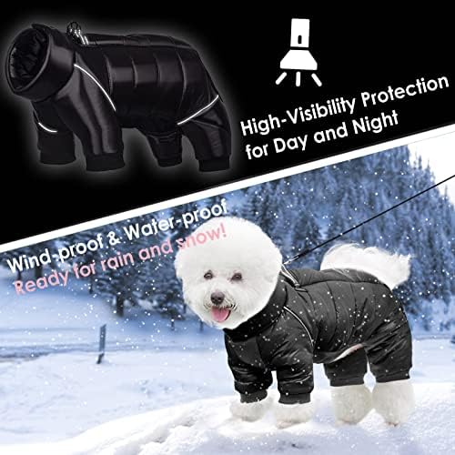 Casaco de cachorro Aofitee, jaqueta de cachorro à prova d'água para inverno, roupas de neve quentes de cães de corpo