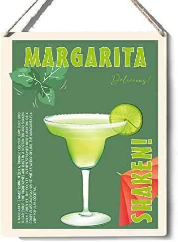 NOVO POTA DE PORTA DE CACATO FONICO Cocktail Decoração Margarita Signo de madeira Decoração de varanda pendurada na parede