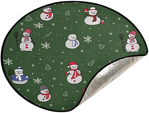 VISESUNNY JATAL TAPELA MAT CARAÇÃO Cartoon Snowman Tree Stand Mat Floor Protetor Absorvente Tree Stay Tape