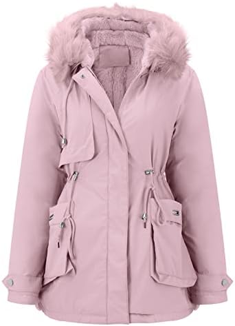 DGMBBBX Jaqueta de impressão feminina de inverno Mangas compridas jaqueta longa de lapela com bolsos Trench Faux Leather