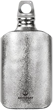 Garrafa de água de titânio Ultralight Silrantant 600ml/21,1 FL OZ acabamento cristalizado - garrafa de hidratação de esportes