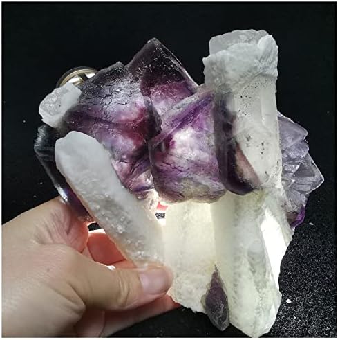 Aqclay Gemtones and Crystals 996g Grandes grãos raros de sonho octaédrico Fluorite e cristal paragenéticos decoração de móveis de amostragem de pedra natural