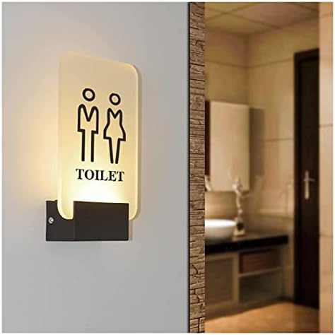 Depila Ladies Mens Homem, sinal do banheiro de montagem na parede, superfície acrílica e base de metal, 8x5,3 polegadas, para lounge