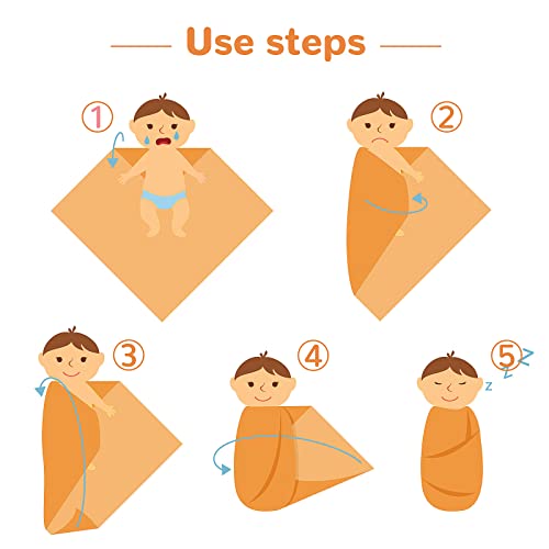 Geyoga 2 sets recém-nascidos infantis chapéu de swaddle infantil beanie ouvido bebê recebendo cobertores recém-nascidos Hospital de envoltório recebendo cobertores para 0-6 bocas unissex meninos meninas meninas