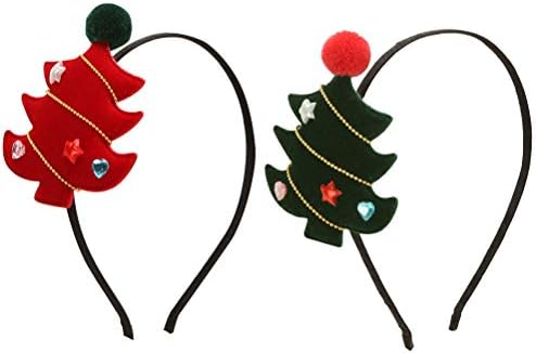 Bestoyard 2pcs Xmas árvore a decoração da cabeça da cabeça de Natal Presentes de fita de cabeça de natal decoração de casa