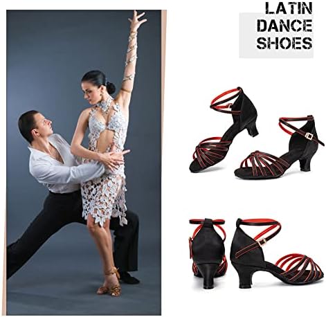 Sapatos de dança latina para feminino de Hiposseu Salsa Salsa PRÁTICA DE DANÇA DE DANÇA DAPELA SANDLES CULHA SOLE