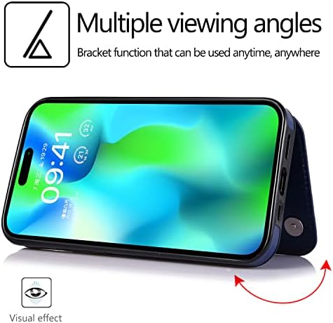 ZTOfera para iPhone 14 Pro Max Case Carteira com suporte de cartão de proteção de proteção Magnética Fechamento magnético
