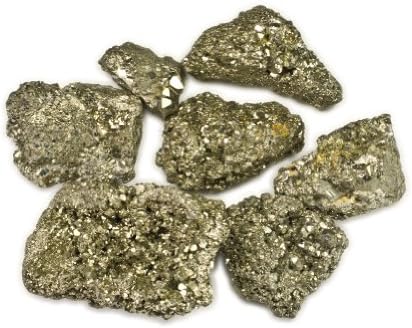 Materiais Hypnotic Gems: 18 libras pirita tolos pedras médias de ouro do Peru - 1-1,5 polegada AVG - Cristais ásperos naturais