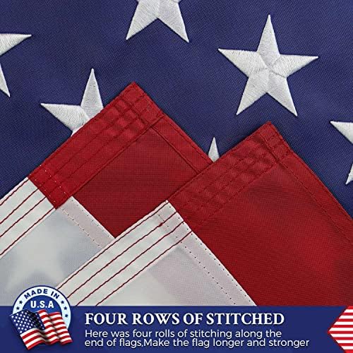 Bandeira americana 6x10 pés ao ar livre feitos nos EUA bandeiras de nylon pesadas com estrelas bordadas/listras costuradas/ilhós de bronze fortes