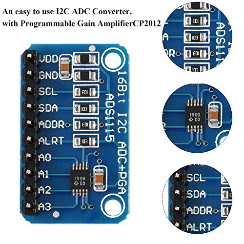 6 peças ADS1115 Conversor analógico-digital de 16 bits Conversor de módulos de canal ADC 4 com amplificador de ganho programável Desenvolvimento