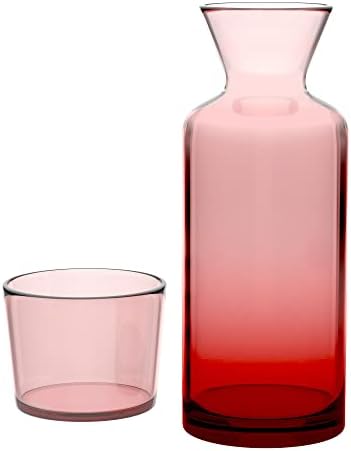 RAKLE CABELA DE ÁGUA - 23,6 onças de dura com vidro - jarra de água transparente/colorida para mesa de cabeceira, quarto, banheiro - jarra de água de vidro para enxaguatório bucal, água, limonada, suco