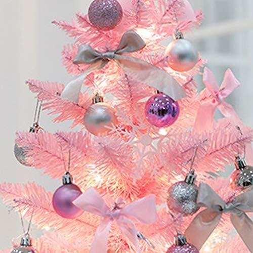 Mini árvore de Natal de Natal, árvore de natal com lâmpada de lâmpada de natal decoração de desktop de decoração de decoração 60cm