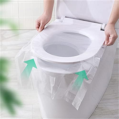 50pcs Travel Disponível Tampa de assento de vaso sanitário descartável, tapete de vaso sanitário portátil à prova d'água