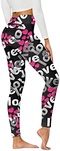 Scrunch Butgings Leggings For Women Gym Athletic Heart Love Impresso Talderas calças Ultra Soft Tummy Control Yoga Running Calças