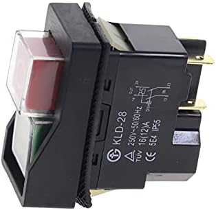 SVAPO 250V 16A Magnético à prova d'água no interruptor Off KLD28 4 PIN STOP STOP MAGNETIC no interruptor OFF para máquinas de oficina