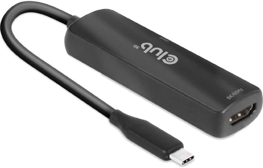 Clube 3D USB Gen2 Tipo-C para HDMI 8K60Hz ou 4K120Hz HDR10+ com DSC1.2 com entrega de energia 3.0 Adaptador ativo M/F CAC-1588