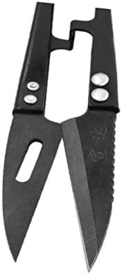 X-Dree Bordado Ferramenta de costura Snips Thrum Thrum Metal Sharp Blade Cutter Scissor 111mm Comprimento preto (Herramienta