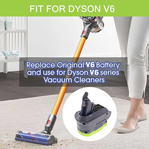 Adaptador Eid Compatível com Dyson V6 e para Ryobi One+ HP 18V Bateria Substitua para Dyson V6 Vacuum SV03 SV04 SV05 SV06 SV07 SV09 PARA V6 GRADE DE MOTOREIRO ANIMAL