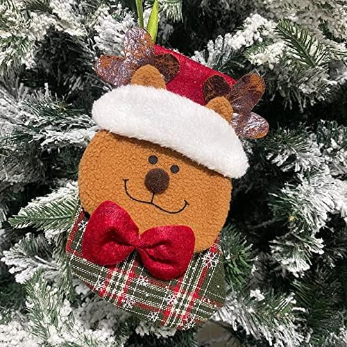 Quadra de Natal Santa Snowman de Snowson Caracterar decorações de Natal e acessórios de festa pequenas árvores de Natal decorativas