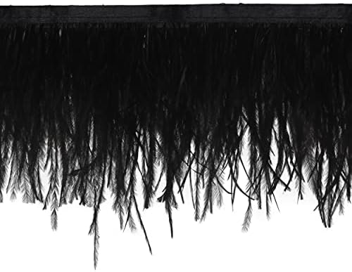 Penas de avestruzes costura de finge acabamento fita para artesanato acessórios para roupas latinas vestido de noiva diy 2-5 jardas de 3-4 polegadas largura