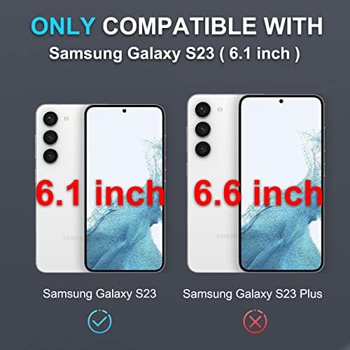 Rmocr for Samsung Galaxy S23 Caixa com 2 PCs Protetor de tela de vidro temperado e 2 PCs Lens de câmera Protetor,