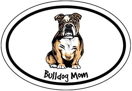Wickedgoodz oval inglesa Bulldog Mom Decal