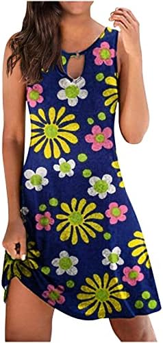 Vestido de camiseta feminina de verão impressão floral boho praia vestidos de praia solteira solteira com mangas de mangas