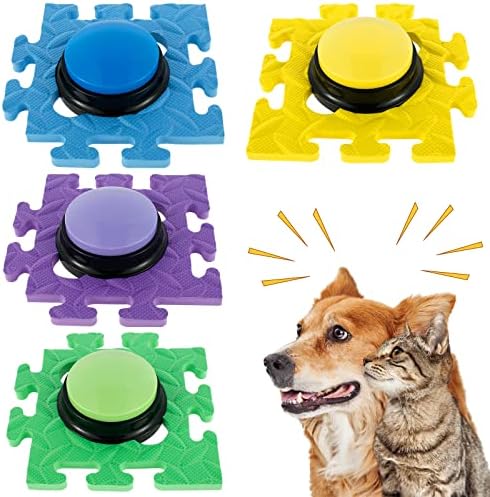 Botões de 4pcs Combinação de cães pequenos Combinação de animais Comunicador de animais de estimação, jogos de treinamento