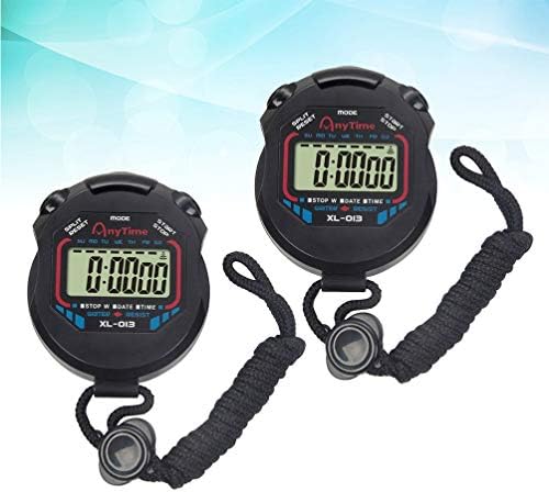 LioBo Stopwatch Handheld LCD Display Digital Chronograph Timer Stopwatch para crianças árbitros Runner Sports Coaches 2pcs