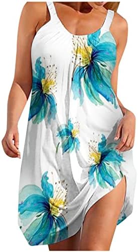 Vestido de pulseira de espaguete de verão feminino praia praia túnica solar vestido de sol sem mangas v pesco