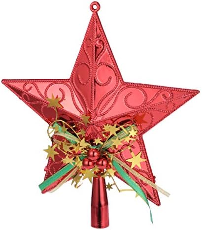 Nolitoy Treetop, Glitter Party Red Point Christmas. Toppers e a formato do ano da treinar em casa brilhante para decoração festiva