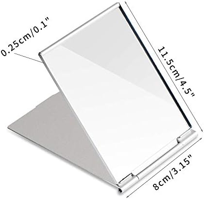 G2PLUS portátil espelho dobrável portátil espelho lateral único espelho de barbear, 5,9 '' x 3,94 '' x 0,1 '' '