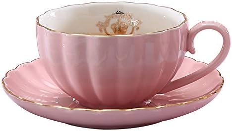 HEASA Porcelana Britânica Royal Series Tea Coffee Cup com chá de chá de chá de 8 onças de cappuccino xícara, leite,