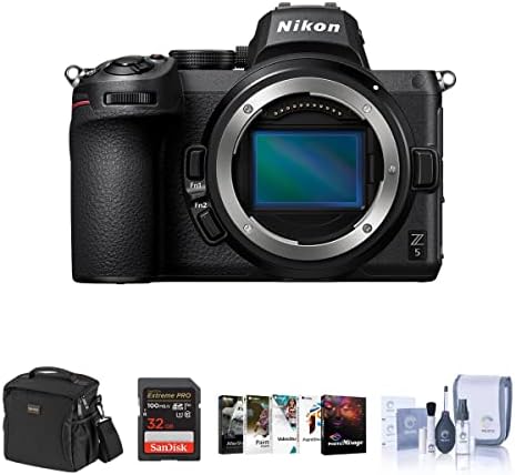 Nikon Z5 Full Frame Mirrorless Camera Body - Bundle com cartão SD de 32 GB, bolsa de ombro, Suíte de software COREL