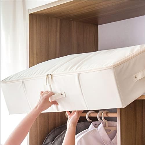 Sob a cama Caixa de armazenamento dobrável com alça e organizador de zíper para cobertores de cobertores de roupas