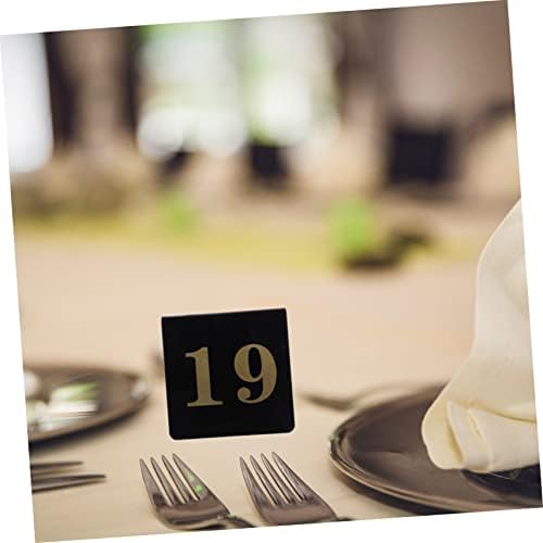 Zerodeko 10pcs Tabela acrílica Número da tabela Placa Amarela Decoração Placas de casamento Números de mesa para recepção