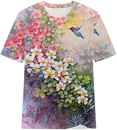 Mulheres gráficas Tshirts Crew pescoço Blush de mármore tampo de mármore camisetas casuais camisetas de manga curta Moda 2023 Túnica