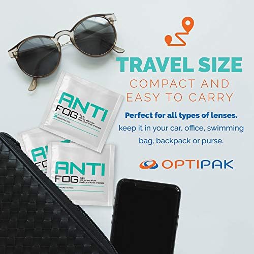 Lentes anti-nebros optipak lentes limpadoras de lenços de lenços pré-agitados, lenços de limpeza para binóculos, escudos de rosto,