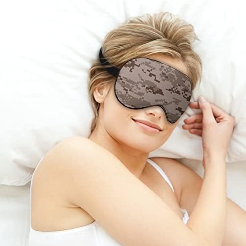 Máscara de dormir de camuflagem vermelha com cinta ajustável tampa de olho macio de olhos de olhos vendados para viagem Relax Relax Nap